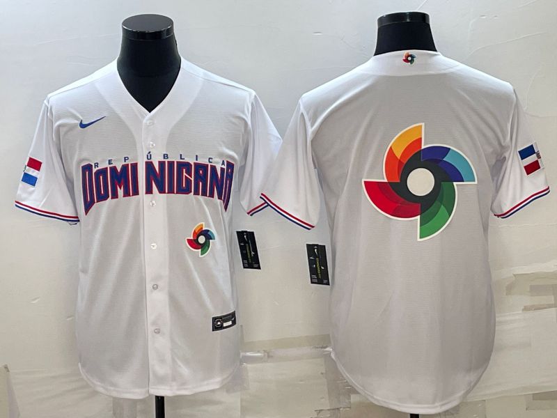 Men 2023 World Cub Blank White Nike MLB Jersey2